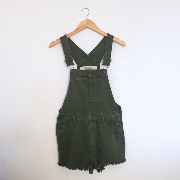 Brandy Melville Pants - [Melville] Olive Army Green Short Overalls